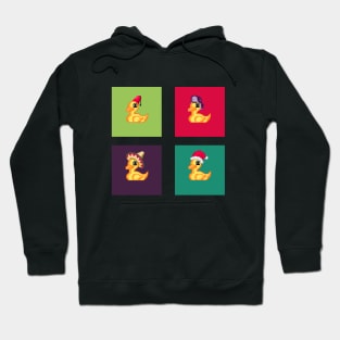 Cute Duck Pixel 02 Hoodie